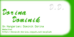 dorina dominik business card